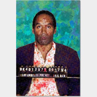 OJ Simpson Mugshot Posters and Art